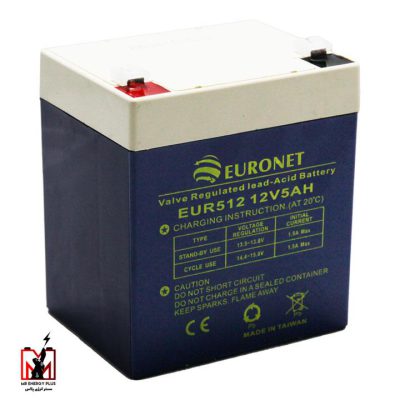 باتری یو پی اس 12 ولت 5 آمپر ساعت یورونت مدل EUR512 ساخت تایوان