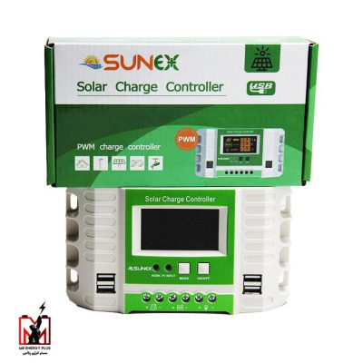شارژ کنترلر خورشیدی 10A و 24V سری PWM برند SUNEX - مستر انرژی پلاس تجهیزات خورشیدی