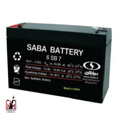 باتری یو پی اس 12 ولت 4.5 آمپر ساعت صبا باتری saba-battey-12v4-5ah